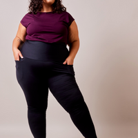 Legging effet polar - noir