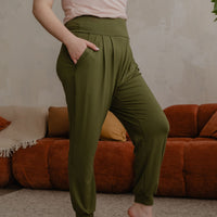 Pantalon ample avec poches - cactus