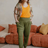 Pantalon ample avec poches - cactus
