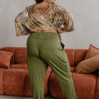 Pantalon ample avec poches - cactus