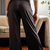 Pantalon large à plis creux - mocha