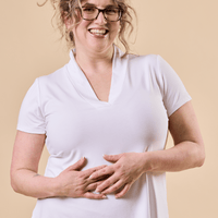 Polo à manches courtes - ivoire