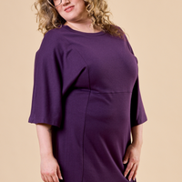 Robe manches kimono - mauve