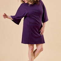 Robe manches kimono - mauve