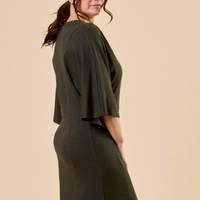 Robe manches kimono - romarin