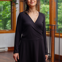 Tunique bohème manches longues - noir