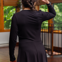 Tunique bohème manches longues - noir