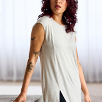 Tunique à fente - brume