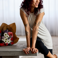 Tunique à fente - brume