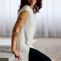 Tunique à fente - brume