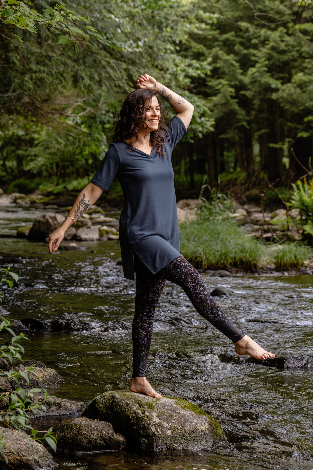 Tunique longue ultradouce - acier