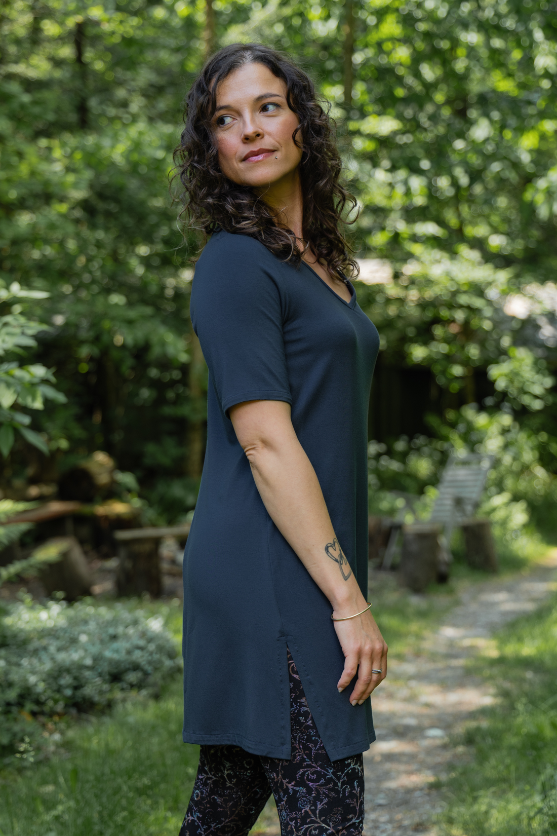 Tunique longue ultradouce - acier