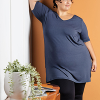 Tunique longue ultradouce - acier