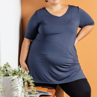 Tunique longue ultradouce - acier