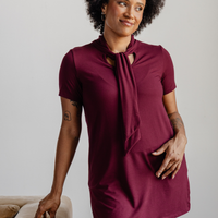 Tunique lavallière - amarante