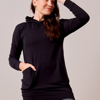 Tunique à capuchon - noir