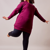 Tunique à capuchon - grenat