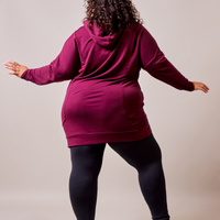 Tunique à capuchon - grenat