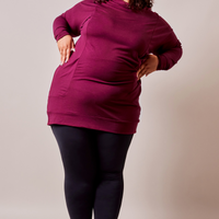 Tunique à capuchon - grenat