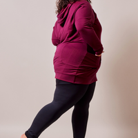 Tunique à capuchon - grenat