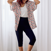 Veste kimono - floraison