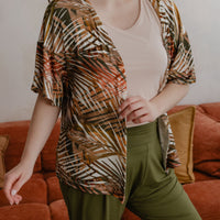 Veste kimono - palmiers