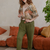 Veste kimono - palmiers
