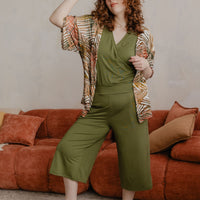 Veste kimono - palmiers