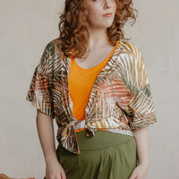 Veste kimono - palmiers