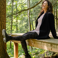 Veste réconfortante maille torsadée - noir