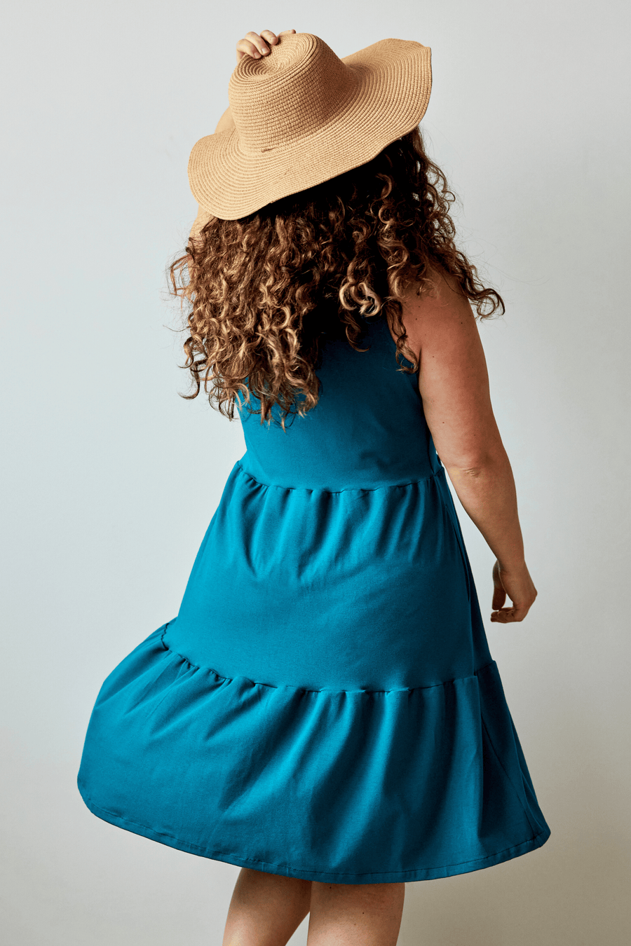 Robe à fronces - azur