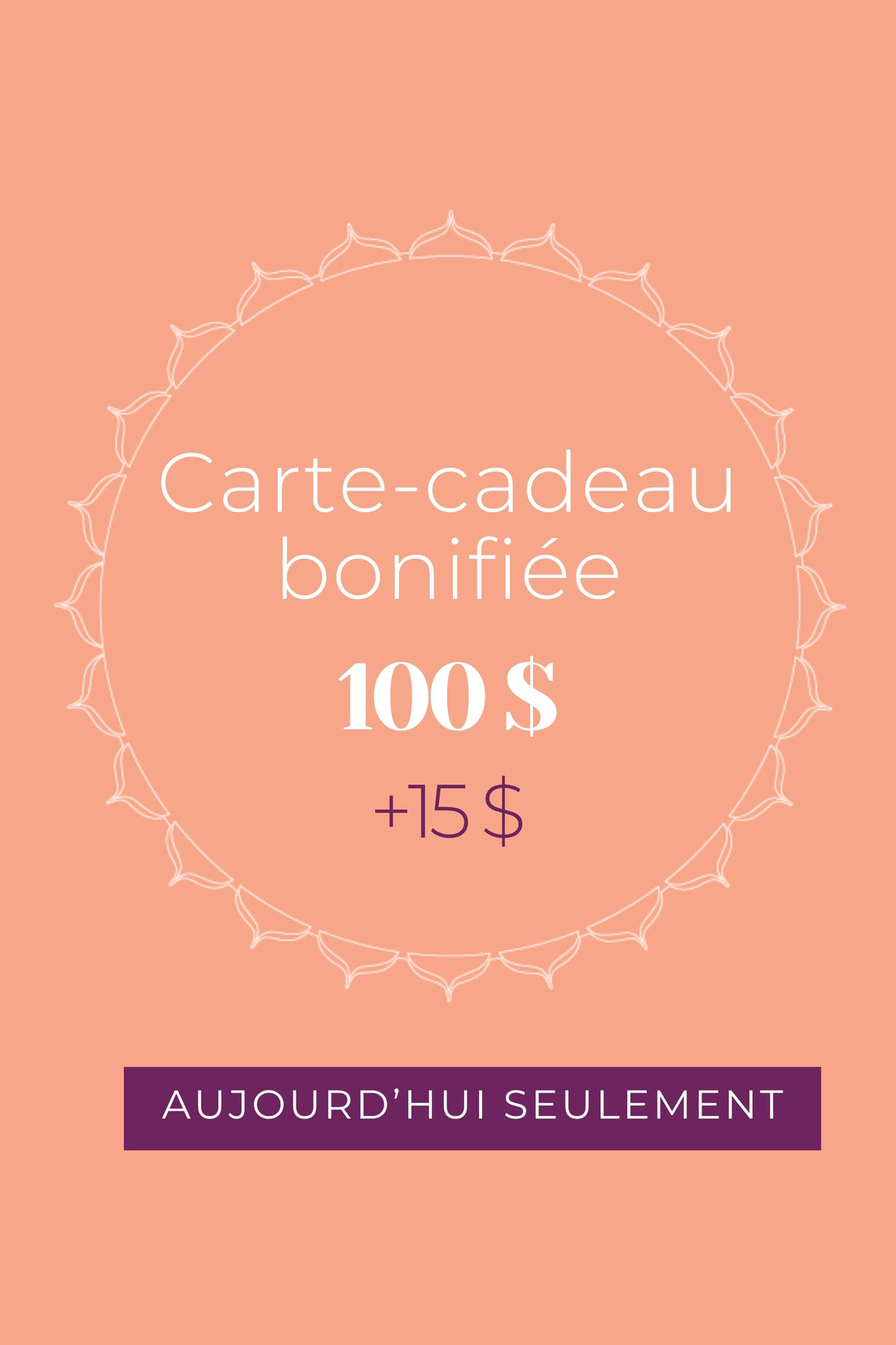 Carte-cadeau 115$ pour 100$