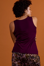 camisole doublé de couleur merlot