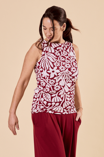 Camisole élégante camélia