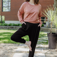 Chandail en molleton - rose doux