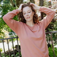 Chandail en molleton - rose doux