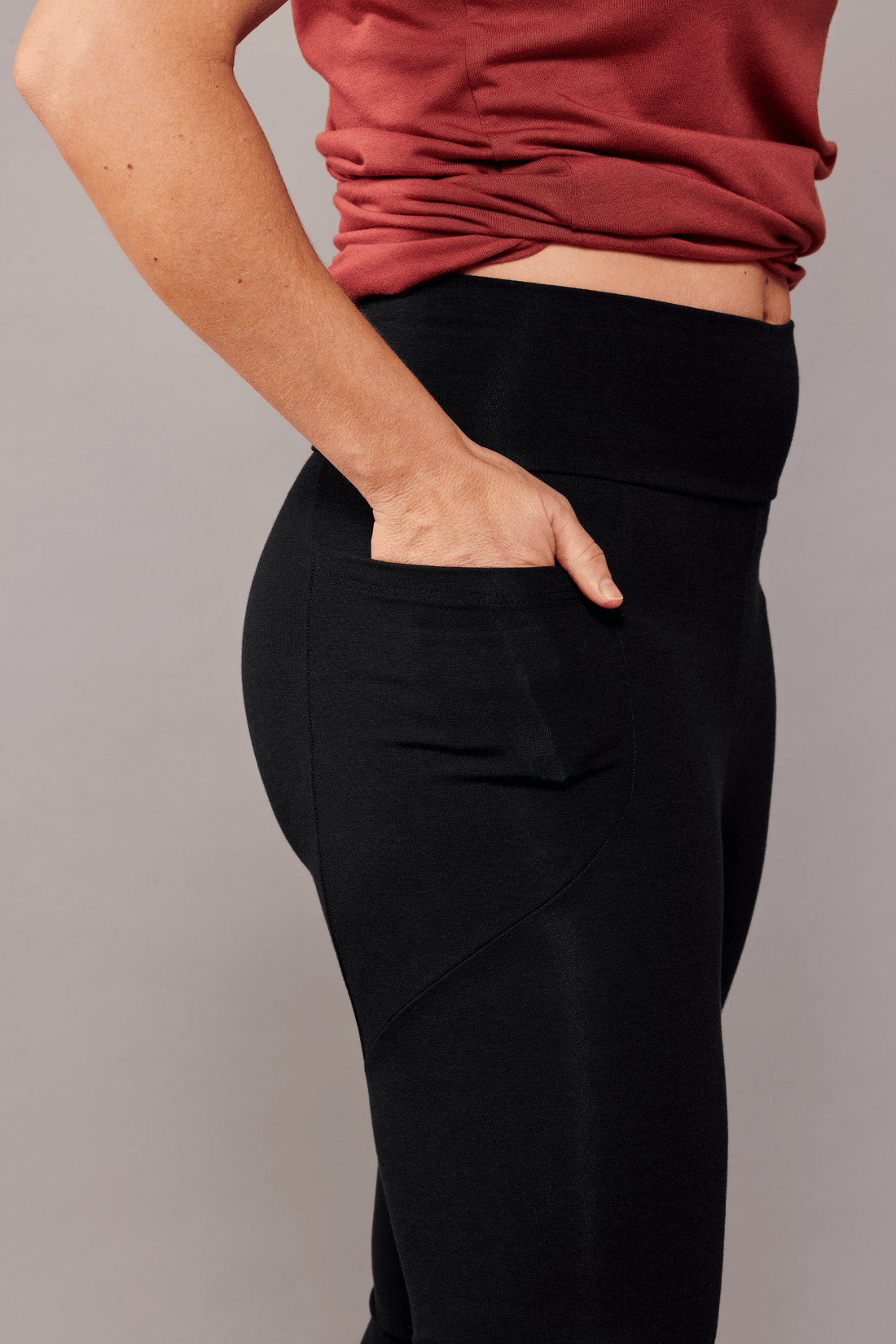 Legging capri naturel - noir