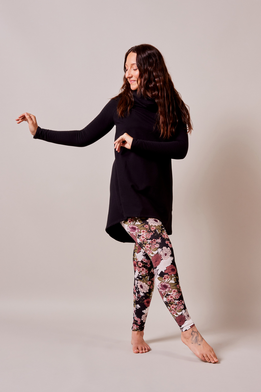 Legging - pivoines