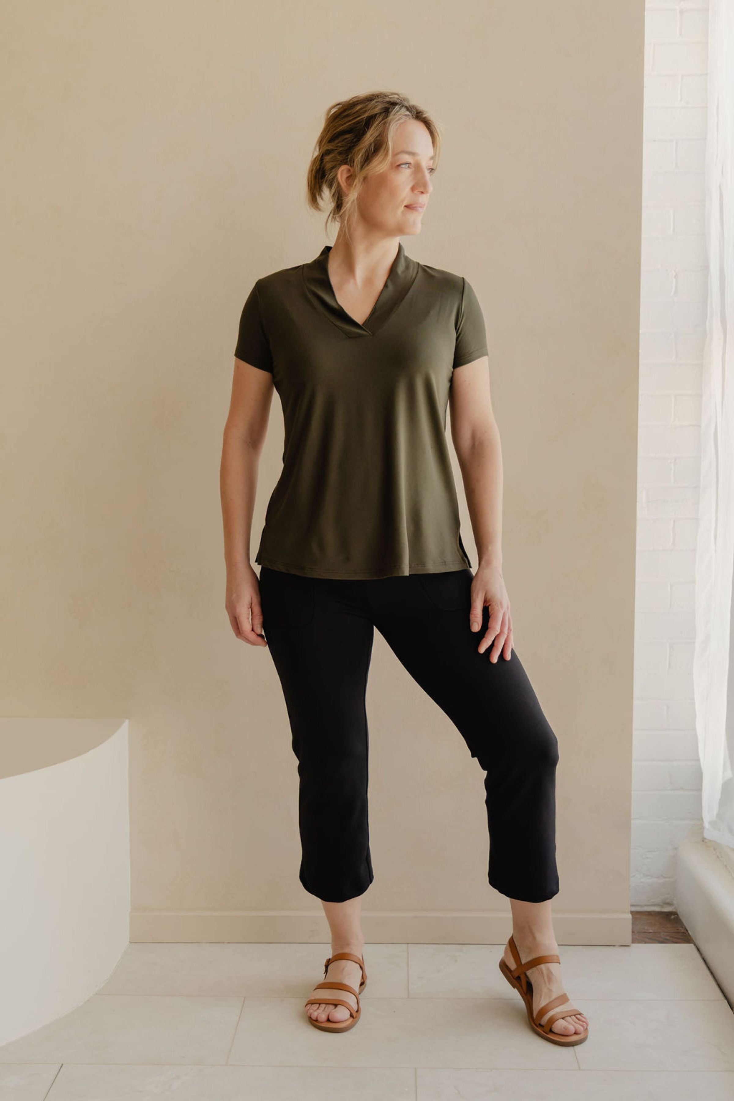 Pantalon habillé 3/4 - noir