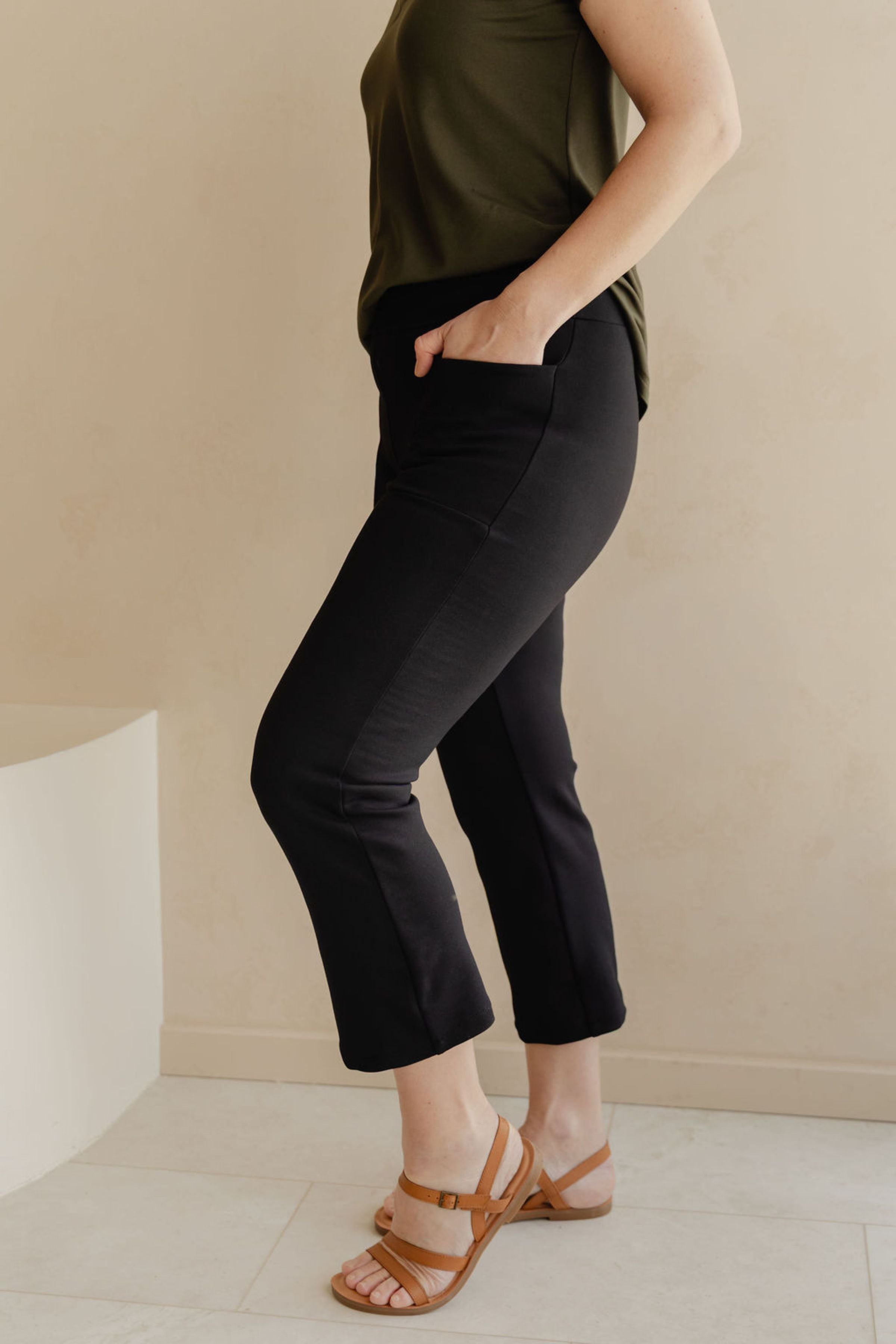 Pantalon habillé 3/4 - noir