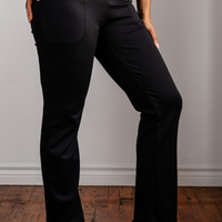 Pantalon habillé avec poches jambe droite - noir