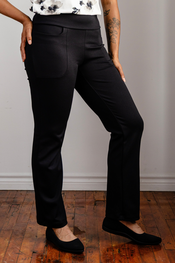 Pantalon habillé avec poches jambe droite - noir