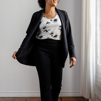 Pantalon habillé avec poches jambe droite - noir