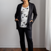 Pantalon habillé avec poches jambe droite - noir