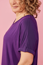 Robe t-shirt fluide - violet