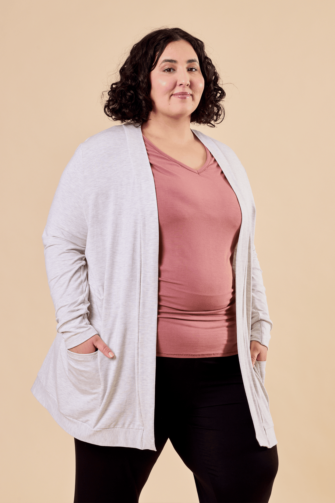 Veste légère avec poches brume