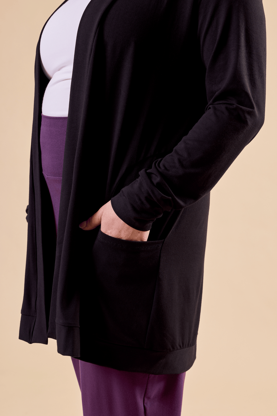 Veste légère avec poches noire