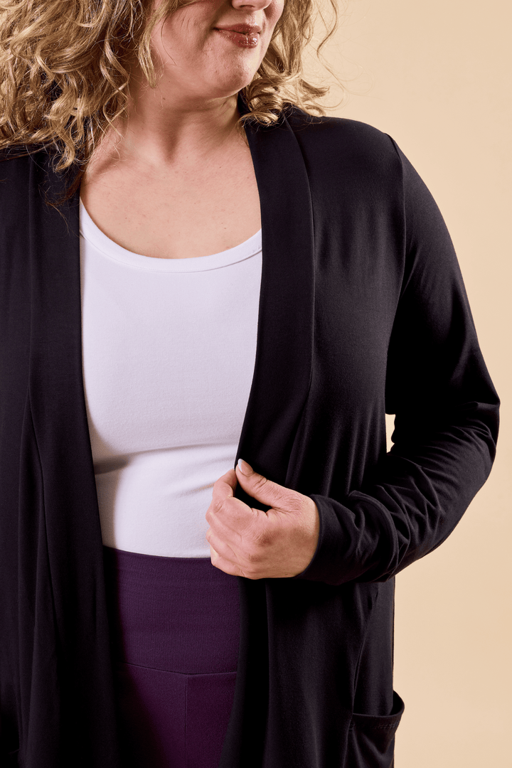 Veste légère avec poches noire