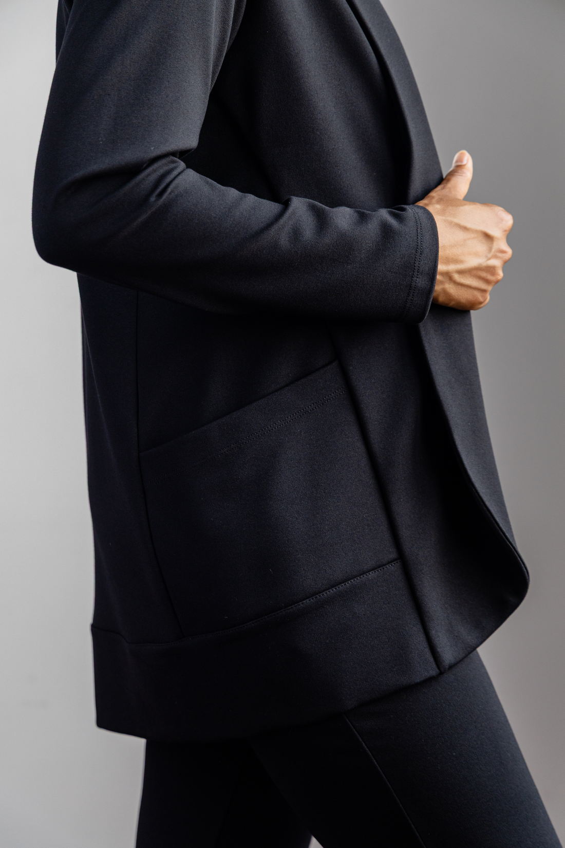 Veston souple avec poches- noir