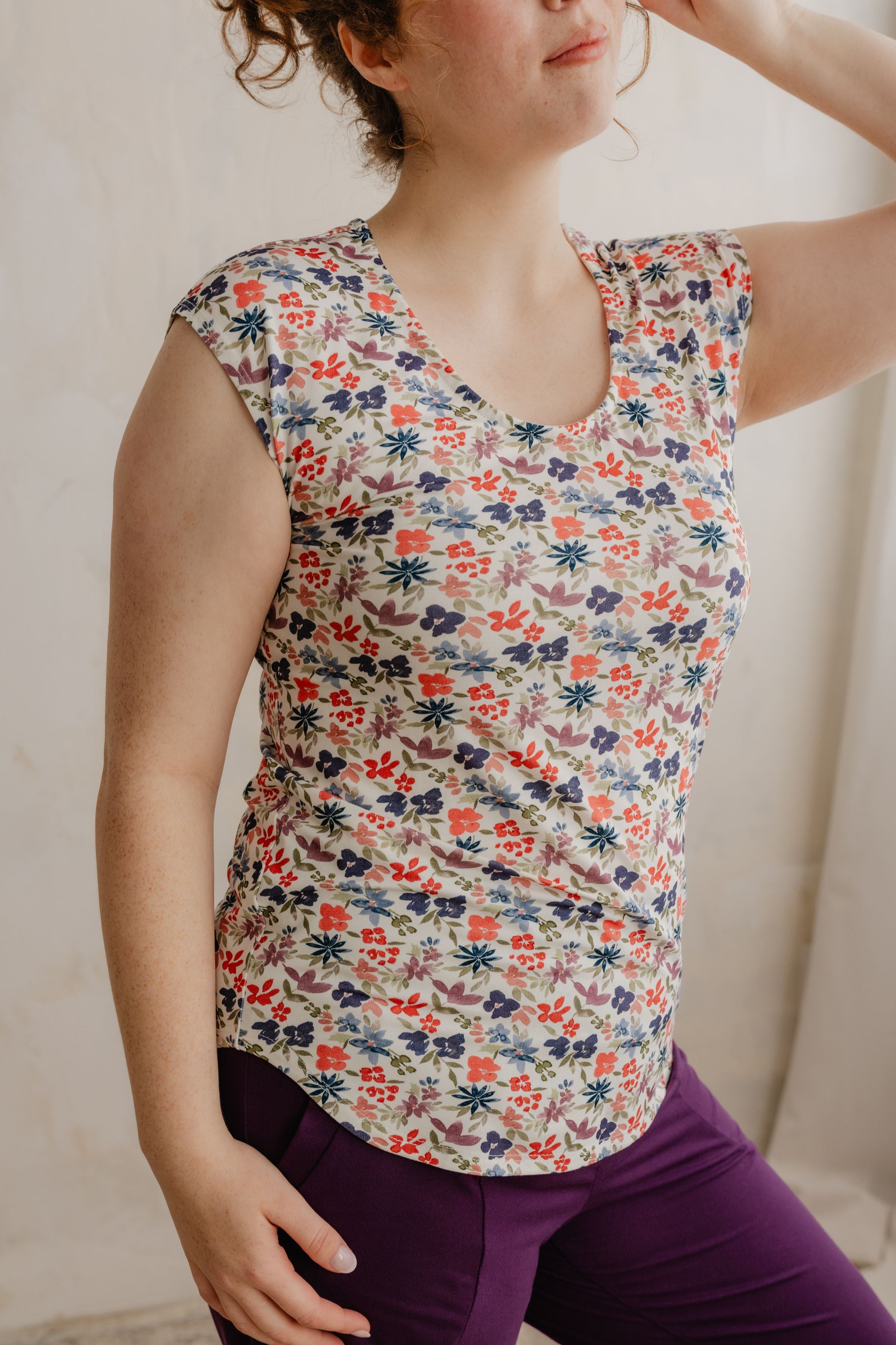 Haut sans manches - floraison